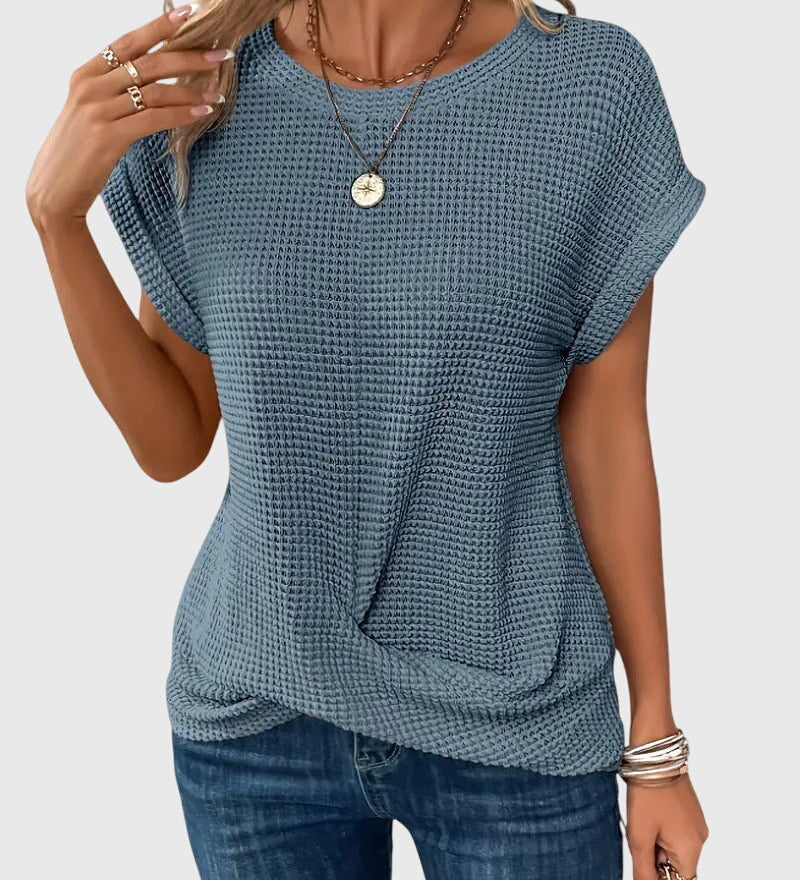 Pauline — Elegant Blouse with Crew Neck