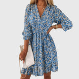 Vera — Floral Puff Sleeve Dress