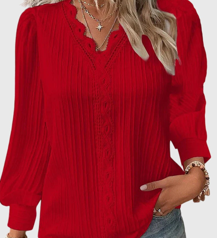 Caitlin — Elegant Pullover Blouse