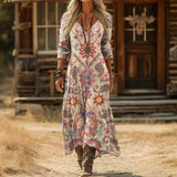 Bláthnaid — Casual Long Sleeve Dress with Vintage Inspiration