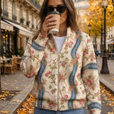 Karen — Vest with Rose Vine Pattern