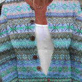 Isabelle — Cardigan with Scandinavian Pastel Pattern