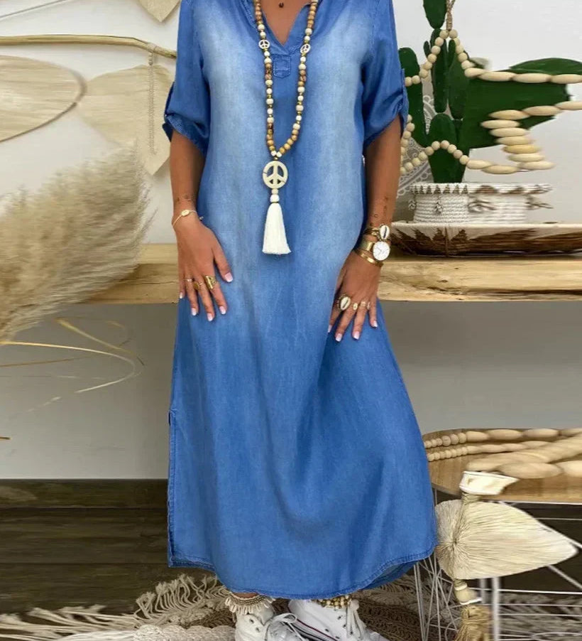 Abigail — Maxi Denim Dress