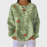 Joan — Jumper with Christmas Tree Motif