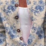 Monica — Jumper with Floral Print and Buttons