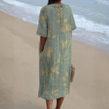 Úna — Floral Dress with a Charming Peter Pan Collar