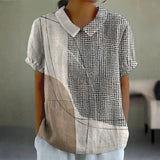 Vera — Blouse with Abstract Dots and Lines