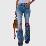 Fionnuala — Women Trousers with Flowers