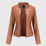 Megan — Elegant Women's Leather Jacket