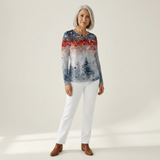 Holly — Christmas Jumper with Soft Pine Cone Pattern