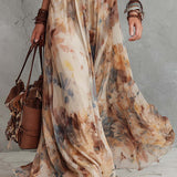Róisín — Stylish Lace Trim Maxi Dress