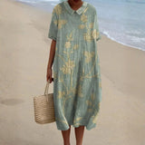 Úna — Floral Dress with a Charming Peter Pan Collar