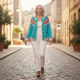 Susan — Cardigan with Norwegian Pattern