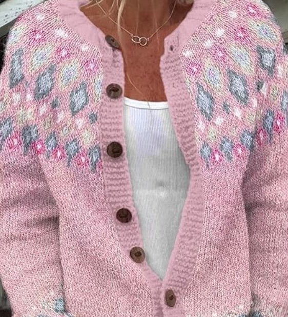 Susan — Cardigan with Norwegian Pattern