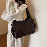 Claire — Dual Zipper Large Capacity Shoulder Bag