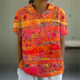 Nora — Blouse with Abstract Print