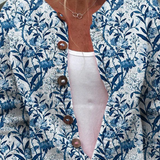 Esther — Cardigan with Floral Print and Buttons