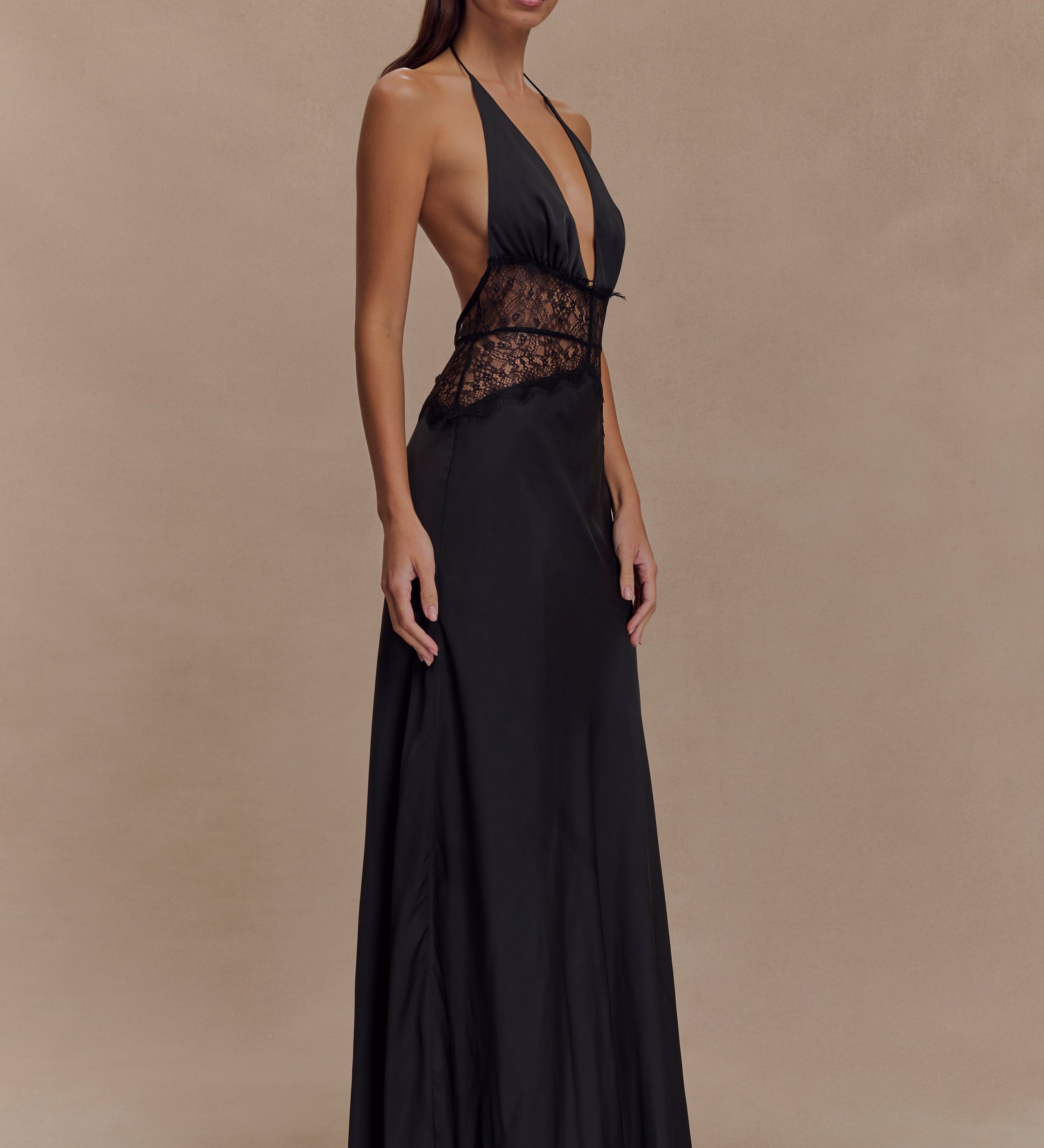 Eleanor — Lace and Satin Dress