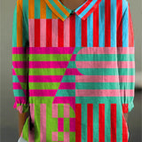 Bernadette — Geometric Colourplay Blouse