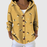 Róisín — Comfortable Knitted Hoodie Cardigan