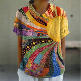 Rita — Sunburst Patchwork Blouse