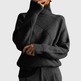 Oonagh — Geometric Turtleneck Jumper