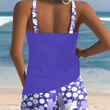 Mia — Swimsuit Tank Top with Printed Boxer Set