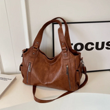 Claire — Dual Zipper Large Capacity Shoulder Bag