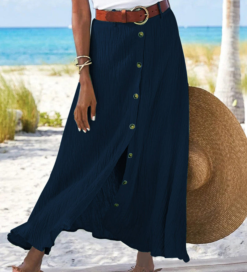 Theresa — Flowing Skirt with Buttons
