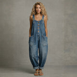 Ellen — Stylish Denim Jumpsuit With Pockets