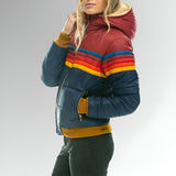 Audrey — Zip-Up Jacket with Rainbow Stripes