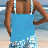 Mia — Swimsuit Tank Top with Printed Boxer Set