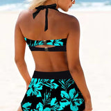 Róisín — High-Waisted Swimsuit with Floral Print