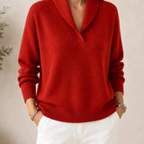 Treasa — Cosy V-Neck Jumper