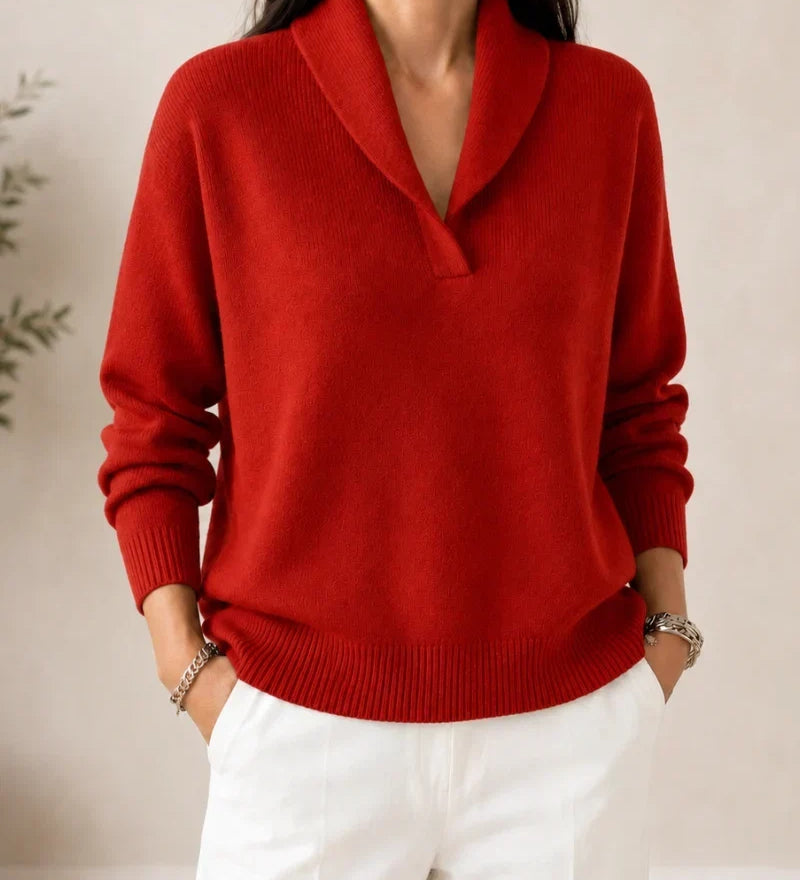 Treasa — Cosy V-Neck Jumper
