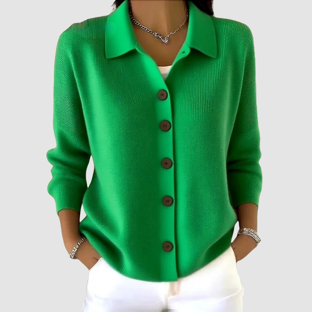 Linda — Soft Button-Up Knitted Cardigan