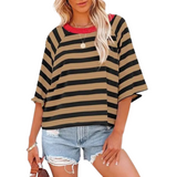 Moira — Trendy Loose Fit Summer Crewneck Top