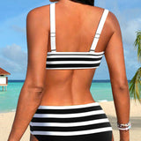 Maeve — High Waist Striped Bikini