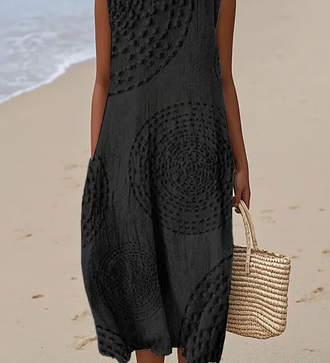 Ciara — Textured Sleeveless Maxi Dress