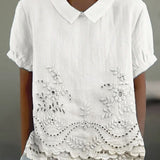 Pamela — Embroidered Floral Blouse
