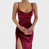 Úna — Velvet Dress with Slit