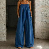 Gráinne — Denim Wide-Leg Jumpsuit