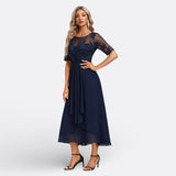 Aoibheann — Lace Dress with Short Sleeves