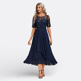 Aoibheann — Lace Dress with Short Sleeves