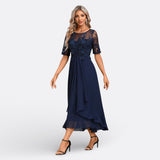Aoibheann — Lace Dress with Short Sleeves