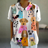 Emer — Dog Print Blouse