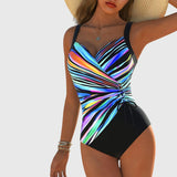 Nora — Fashionable High Elasticity Swimsuit with Crossed Front Detail