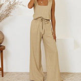 Isla — Set of Minimalist Top and Flared Trousers