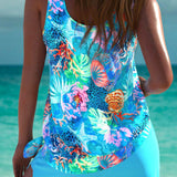 Bridget — Elegant tankini with tummy control effect and matching shorts