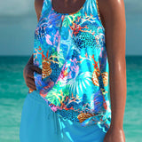 Bridget — Elegant tankini with tummy control effect and matching shorts